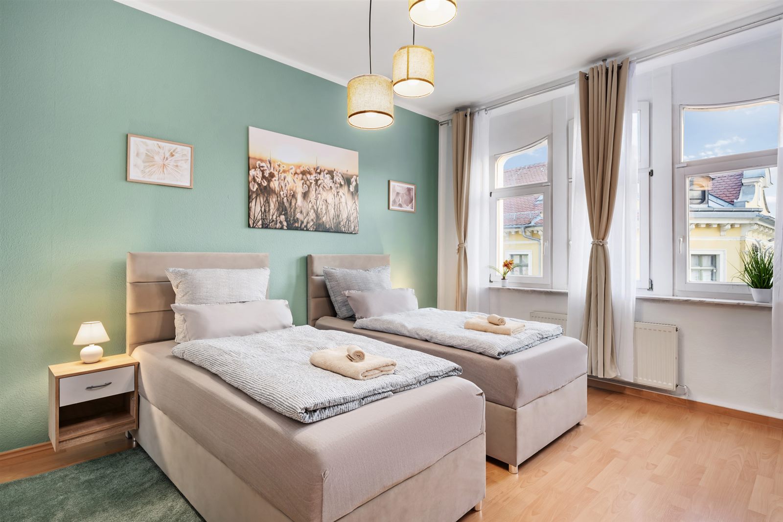 Schlafzimmer mit getrennten Einzelbetten – ideal für Kinder, Freunde oder flexible Schlafwünsche